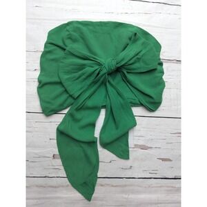 LOB Green Strapless Bow Front Tube Top Smocked Back Size L DBTS0748